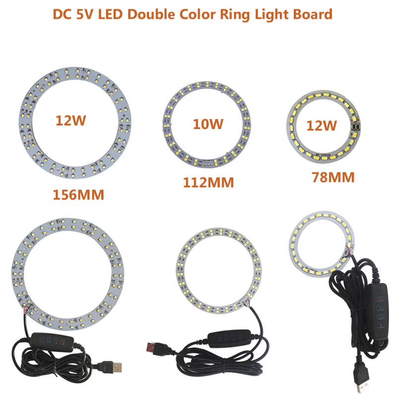 Description Picture 2 of itemYOUCENT 1PCS DC5V Dimmable LED Chip 10W 12W Surface Light Source SMD 5730 Double Color Ring Lamp Beads DIY Adjustable LED Bulb