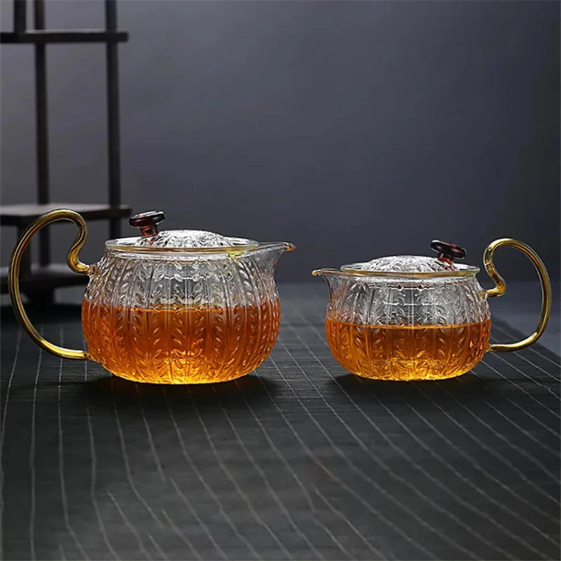 Description Picture 2 of item300ml 500ml High Borosilicate Heat-resistant Glass Teapot with Infuser Boiling Puer Flower Tea Pots Kung Fu Tea Set Teaware