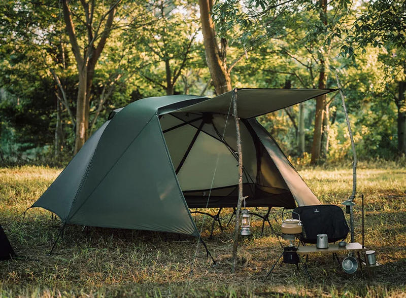 Description Picture 4 of itemThous Winds Taurus Solo Tent, Ultralight Hiking Camp, Solo Backpack Tent, Outdoor Cot Tent, 15D Nylon Ripstop Both Side Silicon