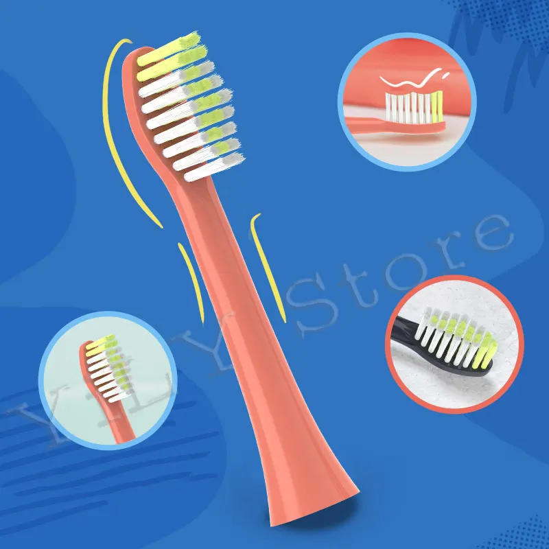 Description Picture 5 of itemReplacement Toothbrush Heads for One Series HY1100/HX1200 Electric Brush Heads BH1022/1000 Series Vacuum Nozzle With Caps Gift