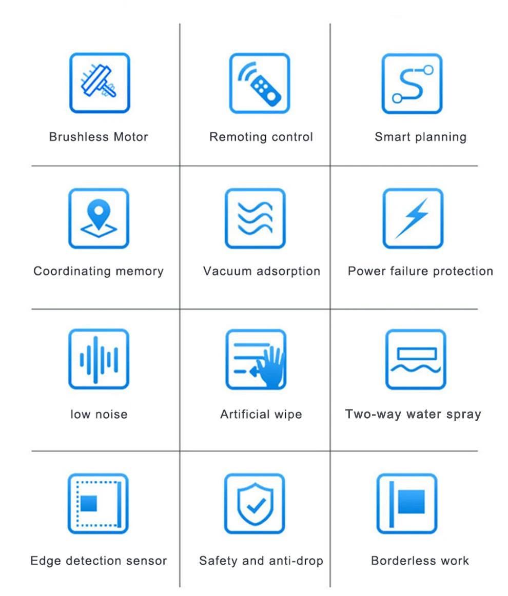 Description Picture 3 of itemPurerobo W-S9S Window Cleaning Robot Smart APP& Remote Control Automatic Water Spray Clean Glass Electric Vacuum Cleaner Robot