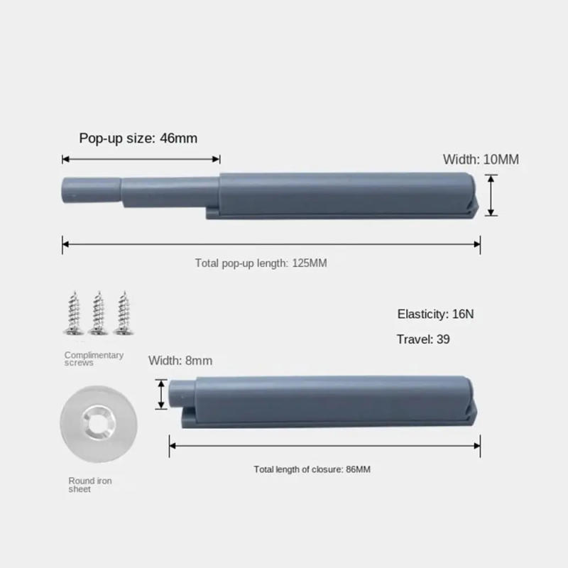 Description Picture 3 of item1PC Soft Quiet Closer Cabinet Door Suction Damper Buffers Door Stopper with Srews Invisible Handle Home Furniture Hardware