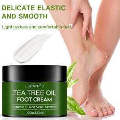 Tea Tree Oil Foot Cream Improves Skin Roughness Softens Cracked Feet Exfoliating Daily Foot Care Solution Lasting Moisturization