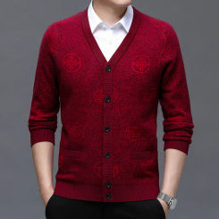 Extra Thicked Men Wool Sweater Coats 2024 Autumn Winter Knitted Long Sleeve Man Warm Single Breasted Cardigan