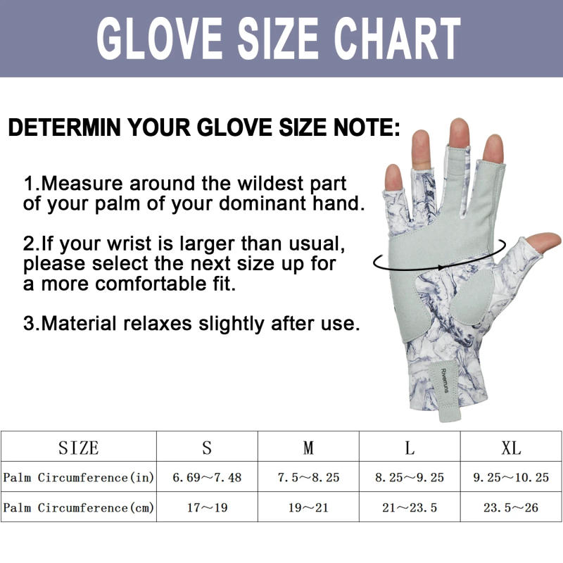 Description Picture 6 of itemRiverruns UPF50+ Sun Protection Fingerless Fishing Gloves and Headscarves for Men and Women Fishing, Boating, kayaking, Hiking