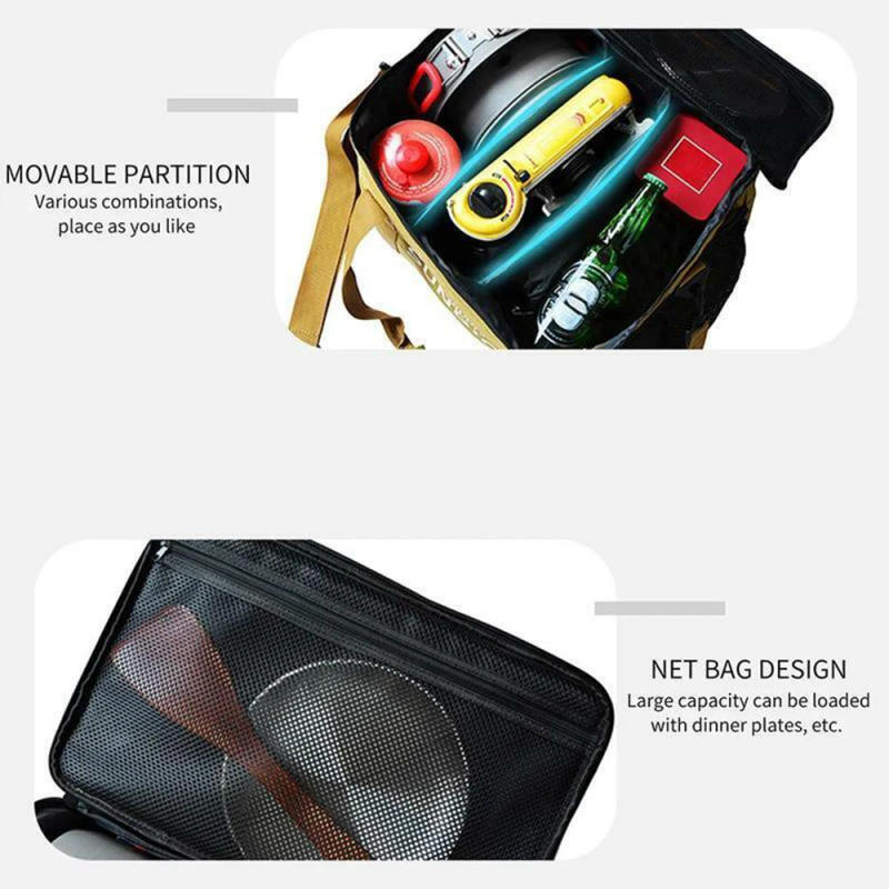 Description Picture 6 of itemOutdoor Picnic Bag Waterproof Camping Travel Organizer Bag Thermal Cooler Lunch Box Portable Food Large Capacity Storage Handbag