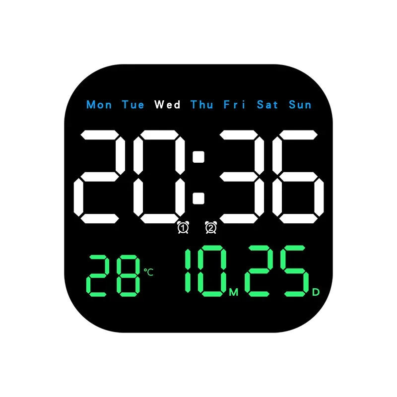 Description Picture 6 of itemDigital Wall Clock LED Digital Alarm Clock Large Display With Remote Control for Living Room Office Bedroom Decor Elderly