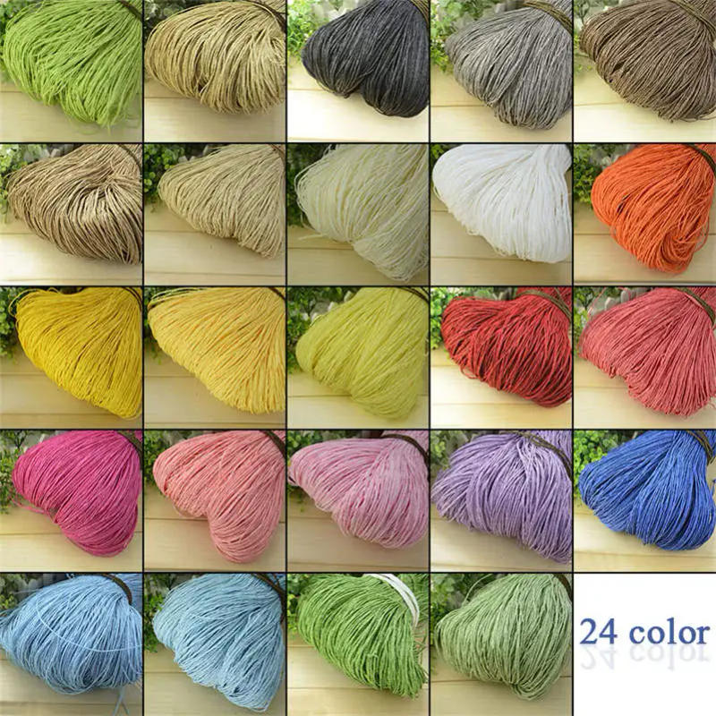 Description Picture 5 of item600 Meter 500g Natural Raffia Straw Yarn For Hand Knit Crochet Yarn Summer Hat Handbag Baskets Knitting Material DIY Craft