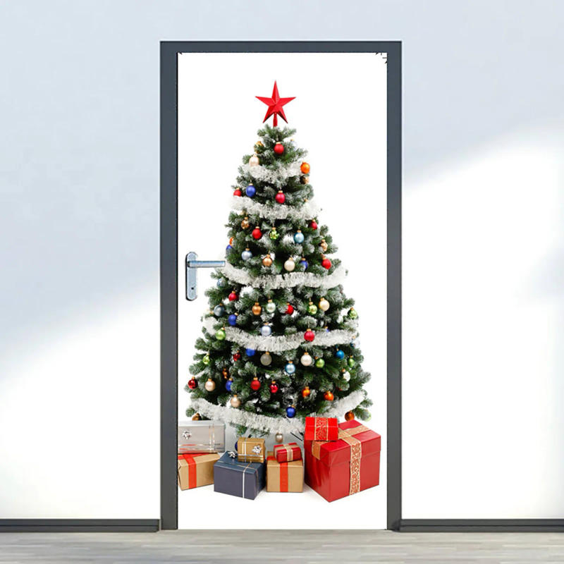 Description Picture 5 of itemChristmas Decoration Window Stickers Santa Gifts Merry Christmas Mirror Sticker Xmas Tree Window Glass Sticker New Year
