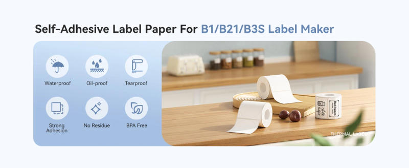 Description Picture 4 of itemNiimbot B21/B1/B3S Mini Thermal Portable Printer White Sticker Tear-proof Water Adhesive Lable 30-50mm For Tag Price Marking