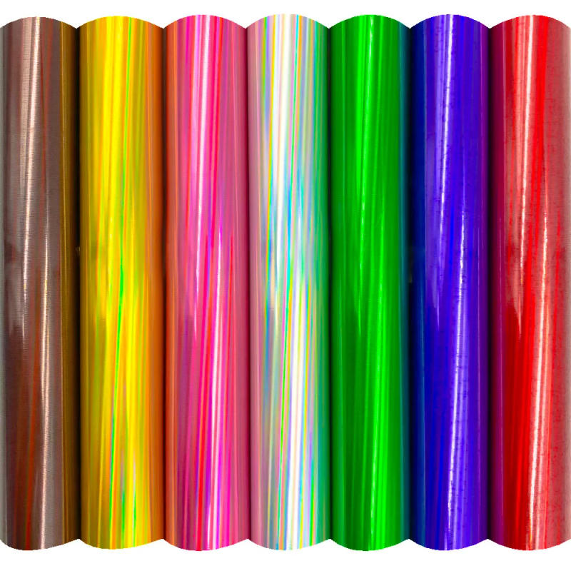 Description Picture 2 of itemHolographic Iridescent Heat Transfer Vinyl Iron on Tshirt Craft Vinyl HTV Printing cut Film for DIY Clothing Fabrics Decor