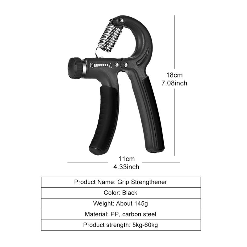 Description Picture 3 of itemGrip Strengthener Strength Training Hand Exerciser Adjustable 5-60KG Fitness Unisex Finger Rehabilitation Training Hand Grip