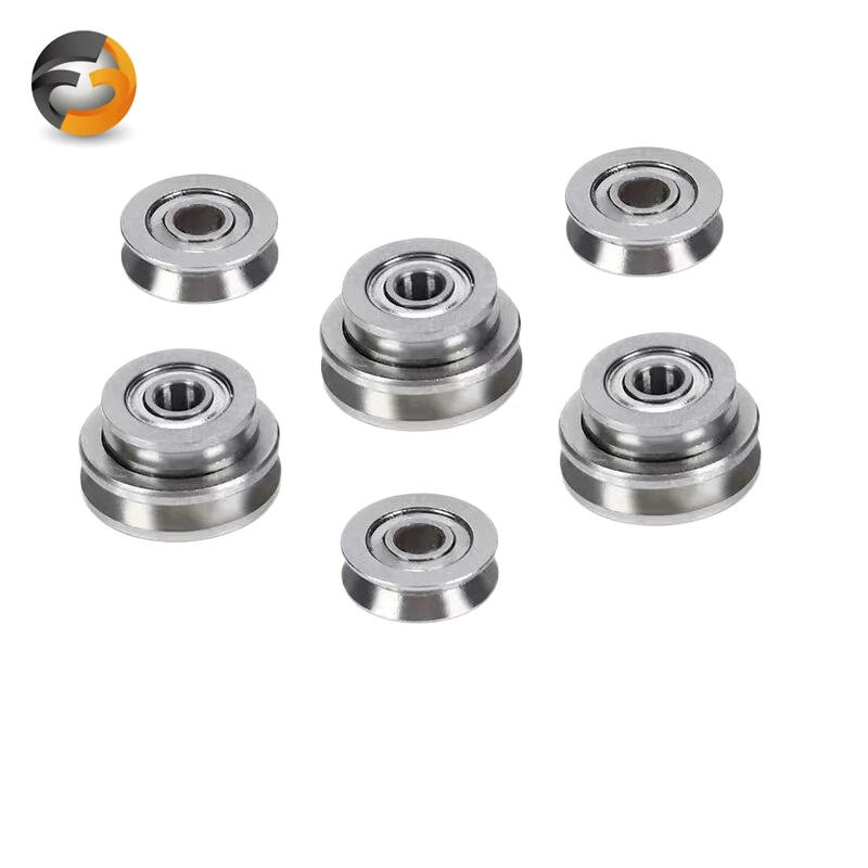 Description Picture 2 of itemU604ZZ (5PCS) U Ditch 604UU U Groove 4x13x4mm 3d Printer Extruder Parts U-groove Idler Belt Pulley Ball Rail Bearing