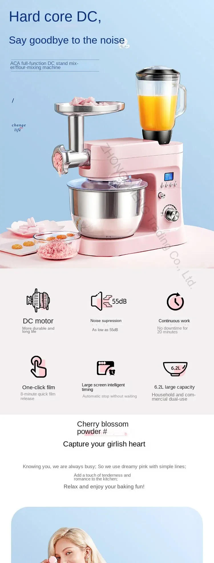 Description Picture 3 of itemFood Mixer Dough Mixer Household Small Multi-functional Automatic Commercial Noodle Kneading Machine Noodle Mixer