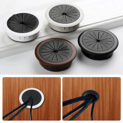 1pc 50/60mm ABS Grommets Gasket Home Office Desk Computer Wire Hole Cover Organizer Black White Hardware Accessories