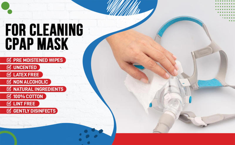 Description Picture 3 of itemCPAP Mask Wipes for Masks, Cushions - Alcohol-free, Unscented Cleaning Wipe - Cleaning for CPAP & BIPAP Machines(Pack of 50)