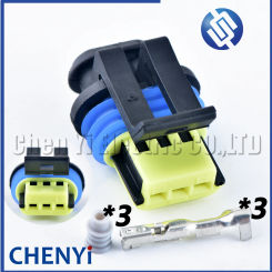 3 Pin Automotive Waterproof Connector Automobile turn signal lamp plug Xenon HID Ballast Power Plug 15336029 for Osram Ford