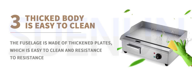 Description Picture 6 of itemCommercial electric grill iron plate fried rice  fried steak  iron plate barbecue equipment  electric oven adjustable temperatur