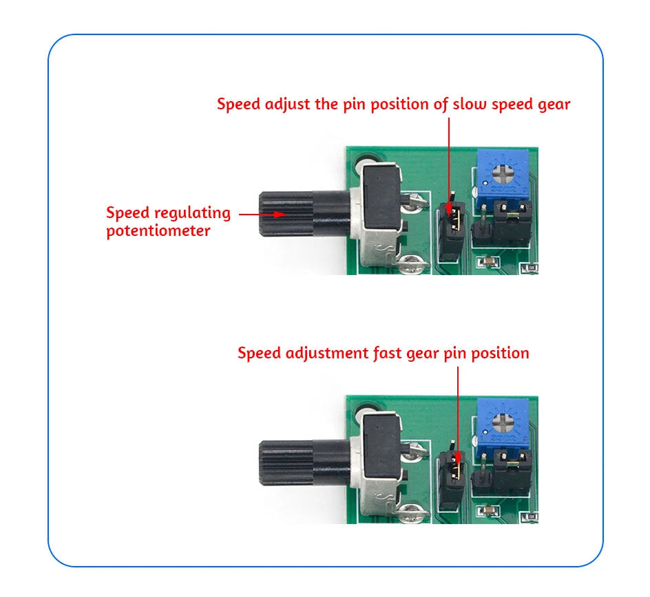 Description Picture 5 of itemDC 5V-12V 6V Stepper Motor Driver Mini 2-phase 4-wire 4-phase 5-wire Multifunction Step Motor Speed Controller Module Board