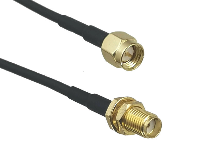 Description Picture 5 of item1Pcs RG316 RG174 Cable SMA to SMA Male Plug & Female Jack Nut Bulkhead Connector RF Jumper Pigtail Wire Terminal 4inch~10FT