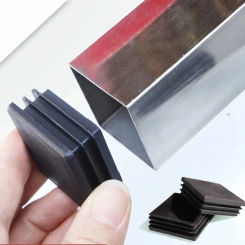 4pcs Plastic Furniture Leg Plug square Steel Pipe Tube End Caps for table feet Pads chair foot Bottom Cover Wood Floor Protector