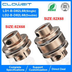 Flange Coupling CHBG LE D82L68/98 Flexible Motor Shaft Coupler Aluminium Diaphragms Universal Joint For 3D Printer Cardan CNC