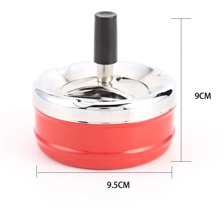 Description Picture 5 of itemWindproof Round Rotating Self-Clearing Smokeless Smoker with Lid Ashtray Office for Men Cigar Portable Ashtray 9.5*9cm