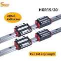 HGR15 HGR20 15mm 20mm Square Linear Guide Rail with HGH15CA HGW15CC HGH20CA HGW20CC Carriage Block for  CNC Parts