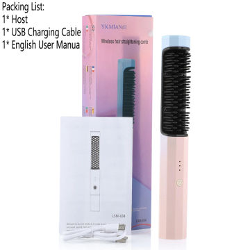 Multifunctional Negative Ion Hair Straightening Comb Electric Heating Straightener Not Hurt Hair Long-lasting Styling