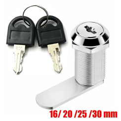 1pc  Mailbox Storage Cabinet Lock 16-30mm Locker Cam Lock  Cupboard Door Tongue Lock With 2 Key Furniture Hardware