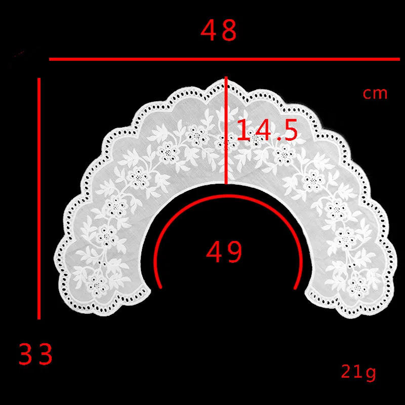 Description Picture 5 of itemPopular lace White black cotton Embroidered Lace Neckline Collar Guipure Applique Trim Sewing cloth Womens dresses accessory