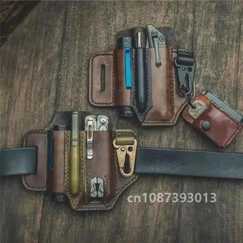 Description Picture 6 of itemLeather Sheath For Leatherman Multitool Sheath EDC Pocket Organizer Hunt Tactical Knife Pouch Flashlight Camping Outdoor Tool