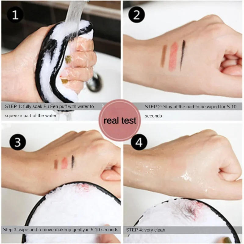 Description Picture 3 of item3Pcs Reusable Makeup Remover Pads Cotton Wipes Microfiber Cosmetics Washable Make Up Towel Face Cleansing Sponge Skin Care Tools