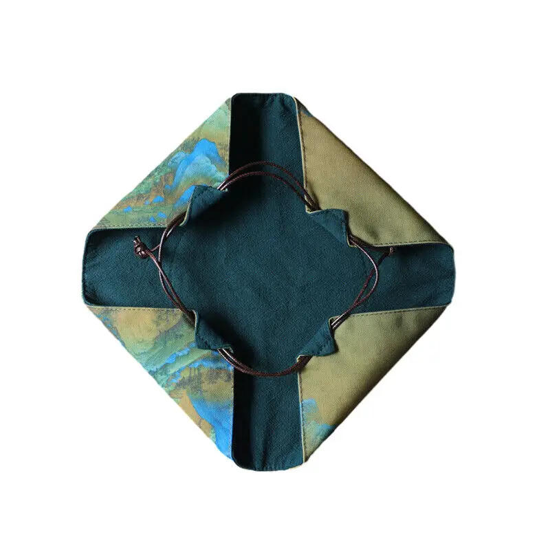 Description Picture 4 of itemChinese Teapot Teacup Storage Pouch Portable Outdoor Travel Package Cloth Bag Canisters Gaiwan Package Tea Set Cozy Cozies