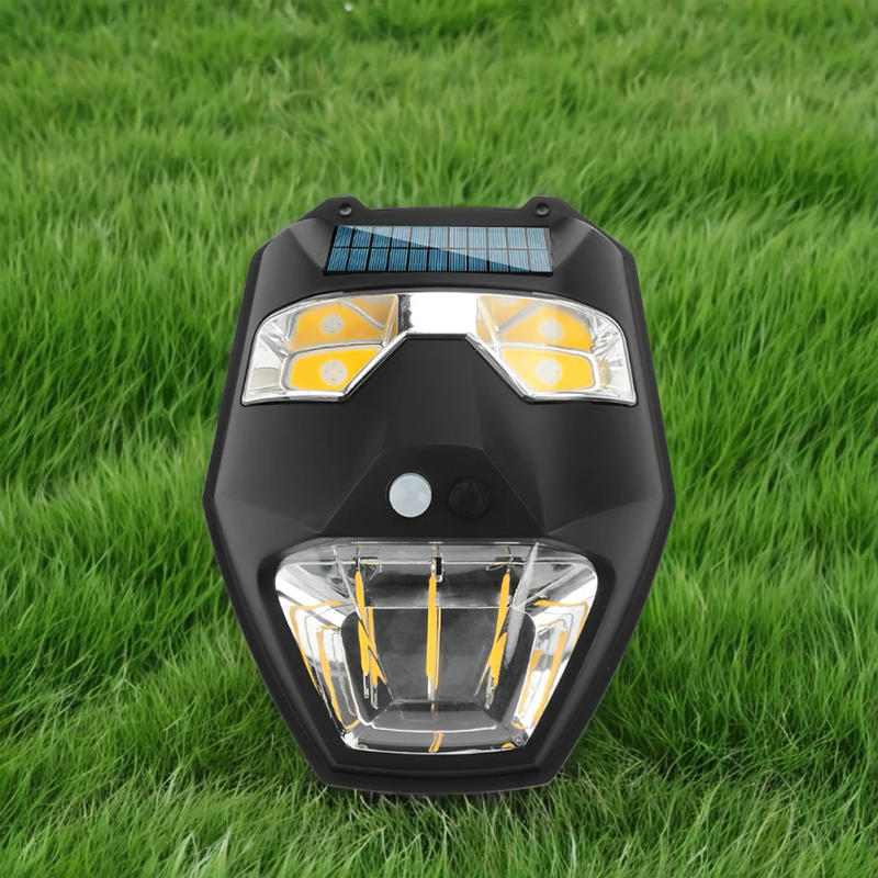 Description Picture 5 of itemOutdoor Solar Tungsten Wire Wall Light 5 Modes COB+LED Mask Warning Light Courtyard Sensing Light for Garden Villa Patio Yard
