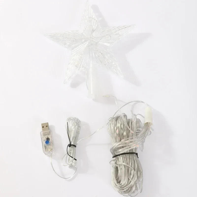 Description Picture 4 of itemChristmas Waterfall Fairy String Lights with Topper Star, Christmas Tree Decorations 2024 for Home Navidad Natal New Year 2025