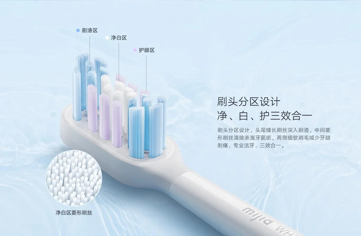 Description Picture 4 of itemOriginal Xiaomi Mijia Sonic Electric Toothbrush Head For T501 T501C Replacement Heads 2pcs/ Suit Partition Brush Head