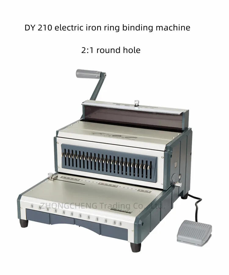 Description Picture 3 of itemElectric coil binding machine 2:1 electric iron ring thickening bookbinding machine double line desk calendar contract