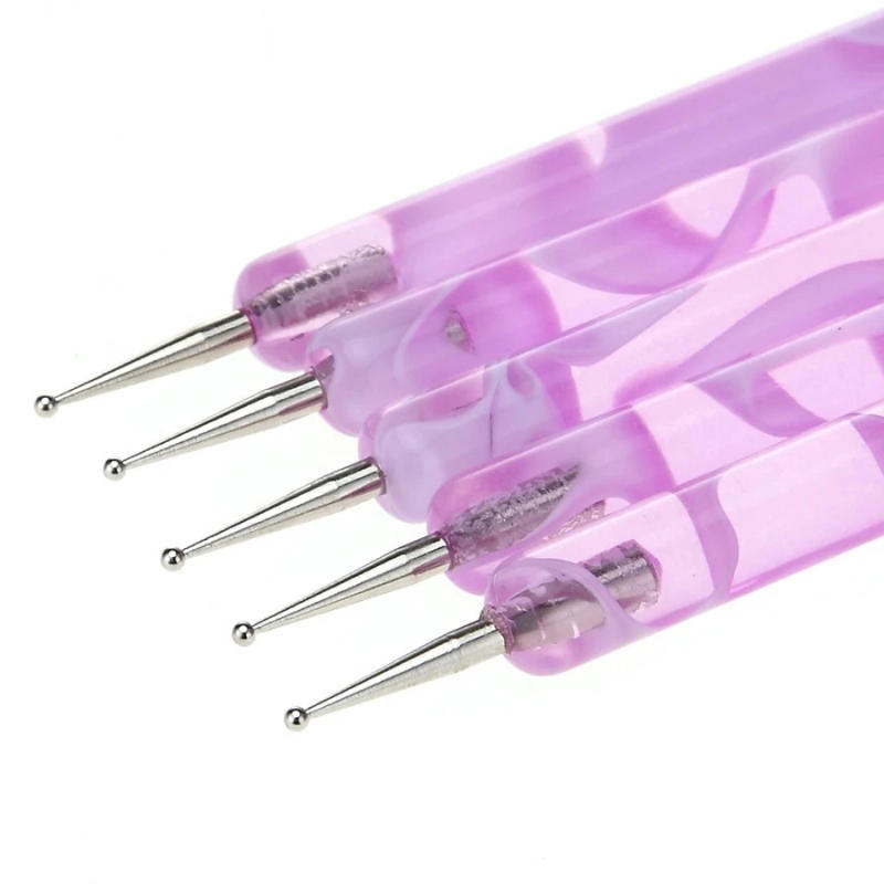 Description Picture 3 of item5Pcs Nail Art Marble Dotting Pens, Nail Dotting Tools, Rhinestones Picker for Nail Art Decoration