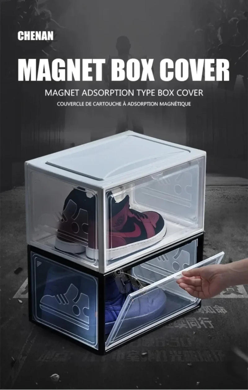 Description Picture 6 of itemSneaker Box Transparent Plastic Shoes Case Stackable Cabinet Storage Box Thickened High-top Dustproof Drawer Shoes Organizers