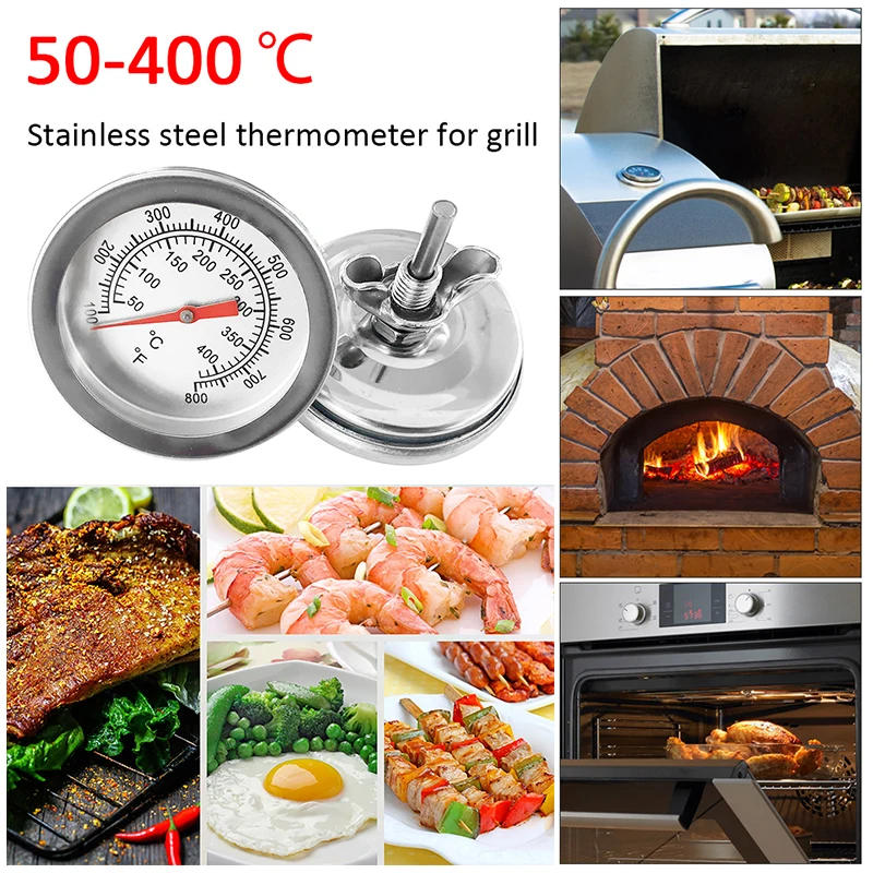 Description Picture 5 of item1/2/3/5Pcs Stainless Steel BBQ Grill Temperature Gauge Barbecue Smoker Thermometer 50-400℃ Cooking Food Probe Kitchen Supplies