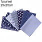 7pcs 25x25cm Navy