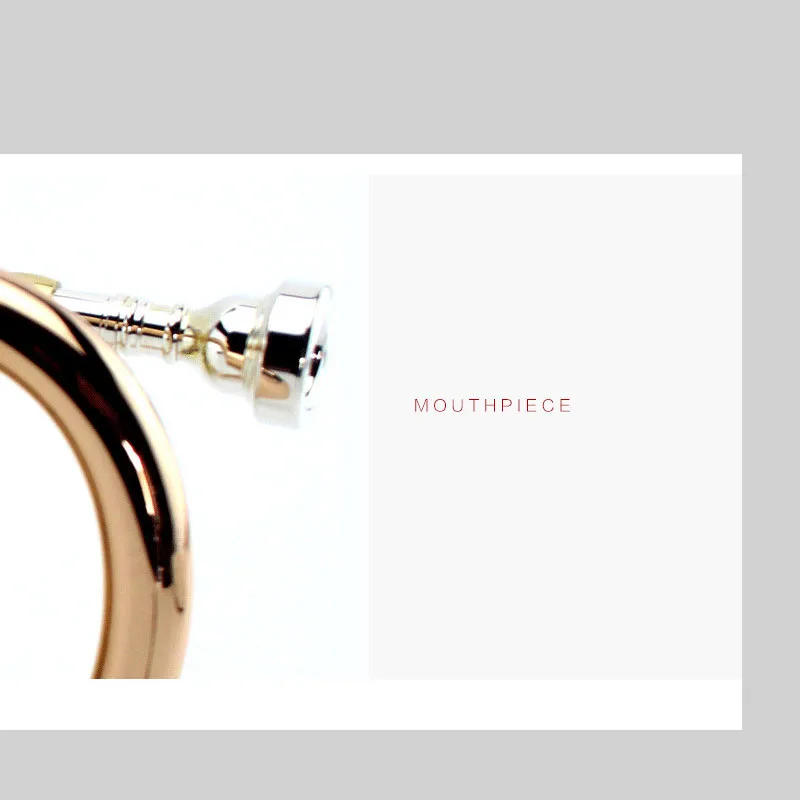 Description Picture 4 of itemHigh quality flugelhorn instrument Bb B flat flugelhorn with hard case, mouthpiece, cloth and gloves