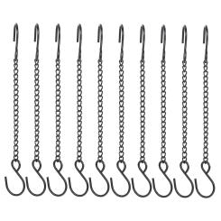 10 Pcs Door Hanging Chain Identification Sign Chains Multifunctional with Hooks Plate Iron Metal Decorate