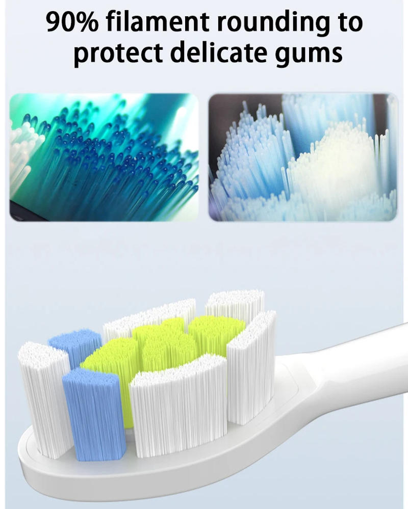 Description Picture 3 of itemReplacement Brush Heads for Philips HX3 HX6 HX9 Sonic Electric Toothbrush Vacuum Soft DuPont Bristle Nozzles