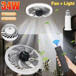 3 In 1 Ceiling Fan Light Remote Control Electric Fan Lamp 3 Colors Dimmable Fan 85V-265V for Bedroom Living Room Indoor Lighting
