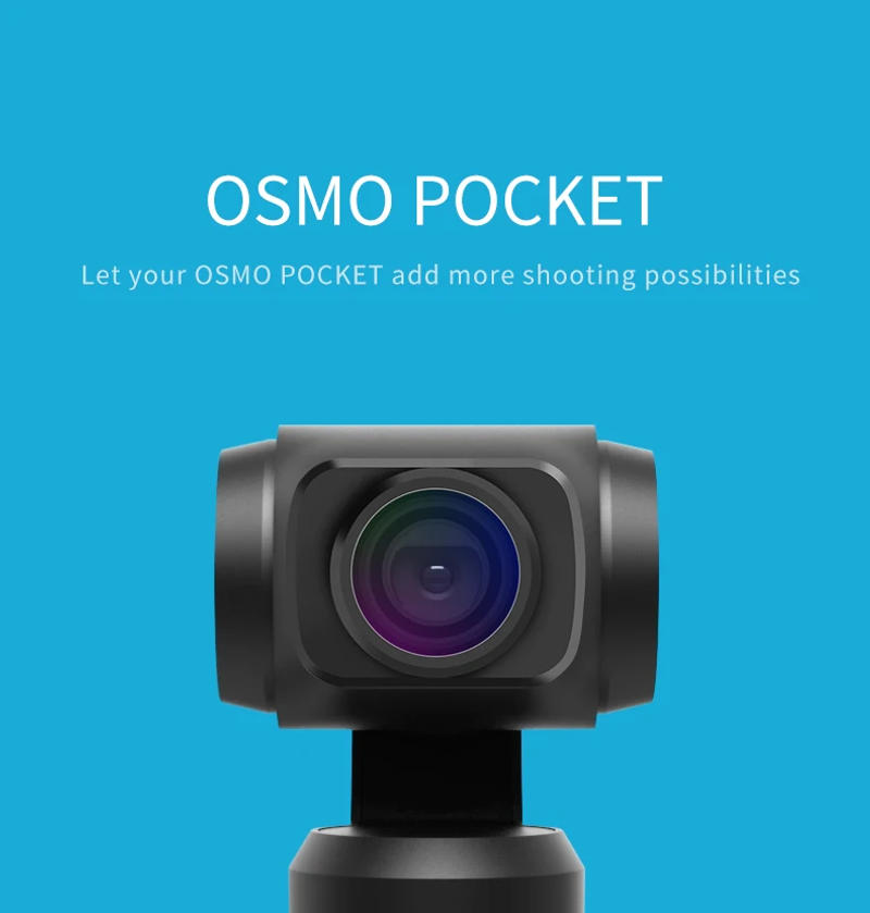 Description Picture 2 of itemfor DJI Osmo Pocket 2 Wide Angle Macro Fisheye Lens Enlarge Shooting Range Bigger View Handheld Gimbal Magnetic Structure Lens