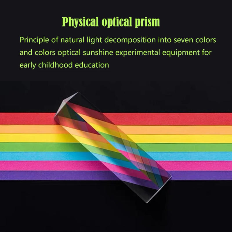 Description Picture 5 of item25X25X80MM Triangular Prism Rainbow Prisma Crystal Glass Photographic Prisme Color Prisms Physics Children's Light Experiment