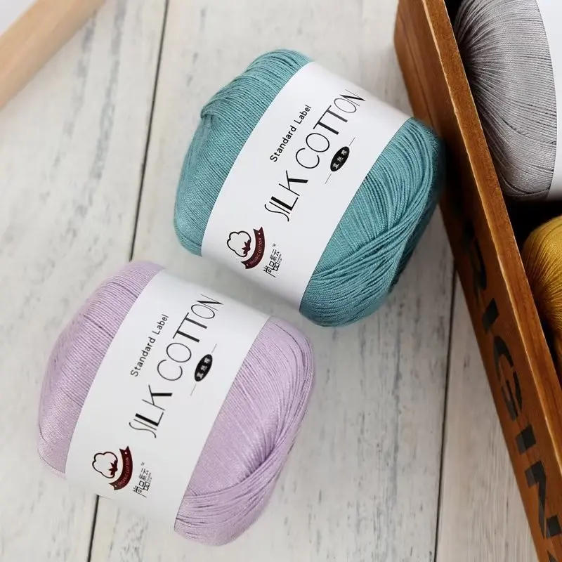 Description Picture 4 of item50g Lace Thread Milk Crochet Yarn For Baby Hand-Knitted Warm Soft Knitting Thread Hand Knitting Supplies Cross Stitch