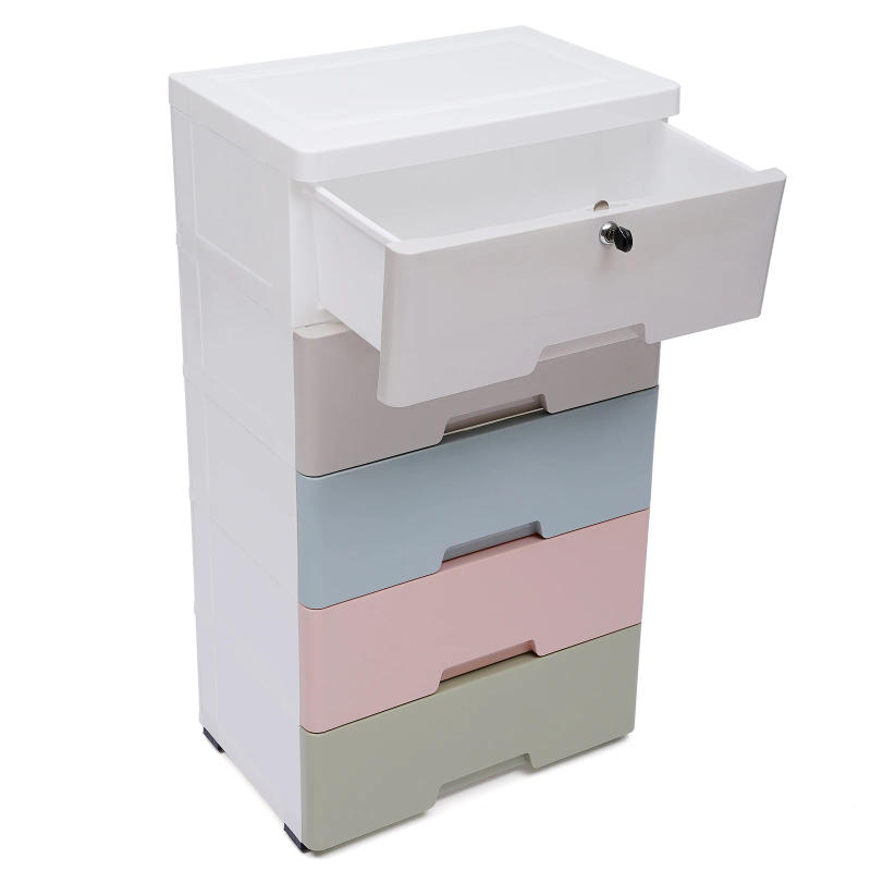 Description Picture 5 of itemPlastic Drawers Dresser Storage Cabinet 5 Drawer Stackable Vertical Clothes Storage Tower Wardrobe Clothes Organizer